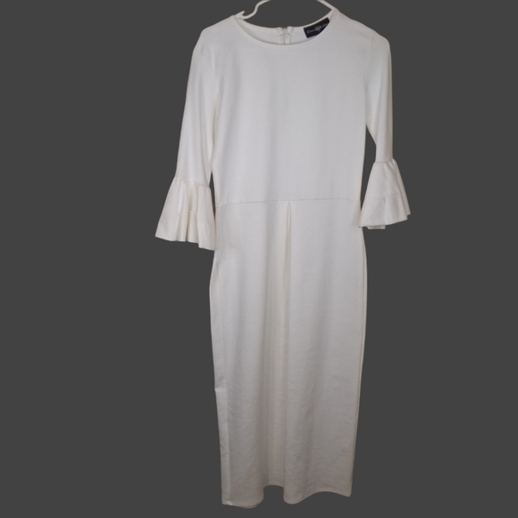 dress like an angel Dresses & Skirts - like an angel Cream Midi Dress with Ruffle Bell Sleeves